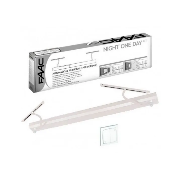 KIT NIGHT ONE DAY FILAIRE  BLANC Automatisme pour volets battants jusqu'à 1,6m.