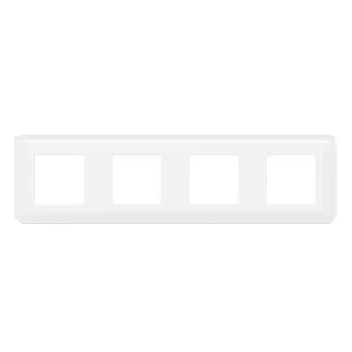 Plaque De Finition Horizontale Mosaic Pour 4X2 Modules Blanc