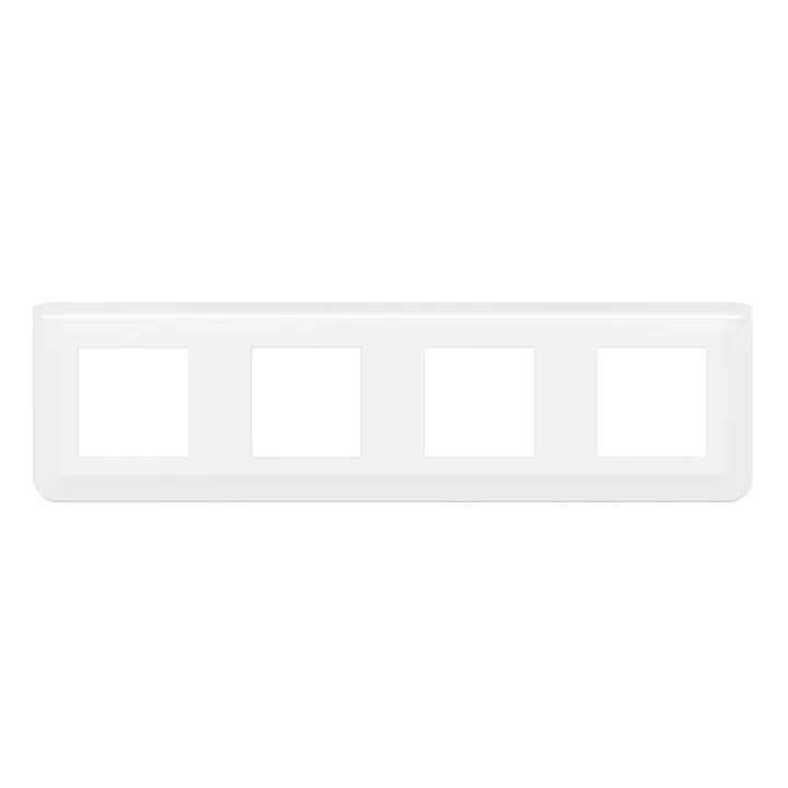Plaque De Finition Horizontale Mosaic Pour 4X2 Modules Blanc