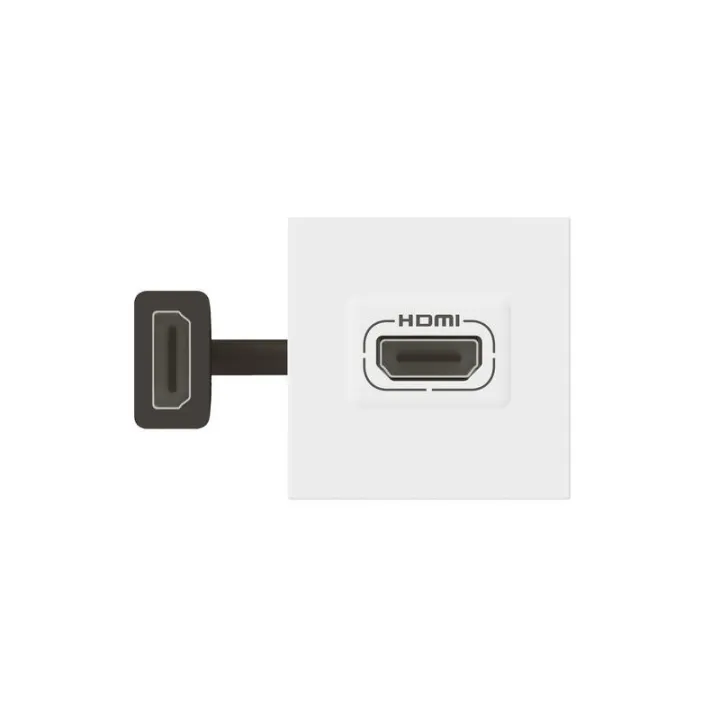 Prise Hdmi Type-A Version 2.0 Préconnectorisée Mosaic 2 Modules - Blanc