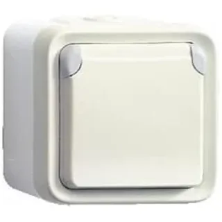 Prise De Courant Étanche Volet De Protection Ip55 Plexo Complet Saillie - Blanc
