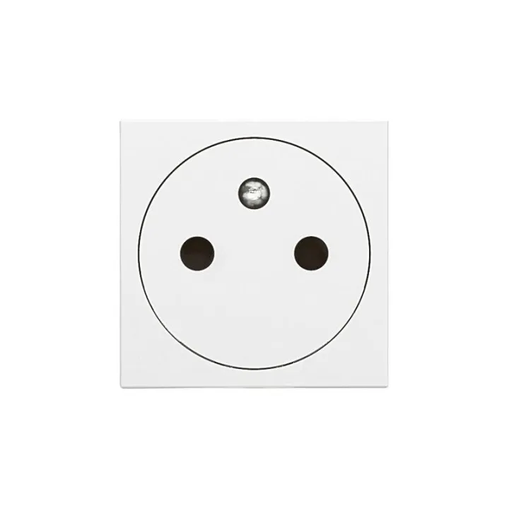 Prise 2P+T Surface Mosaic 2 Modules Avec Connexion Bornes Automatiques - Blanc
