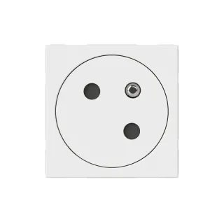 Prise De Courant 2P+T Surface Mosaic Link Raccordement Latéral 2 Modules - Blanc