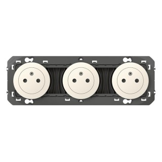 3X2P+T Precablees Blanc