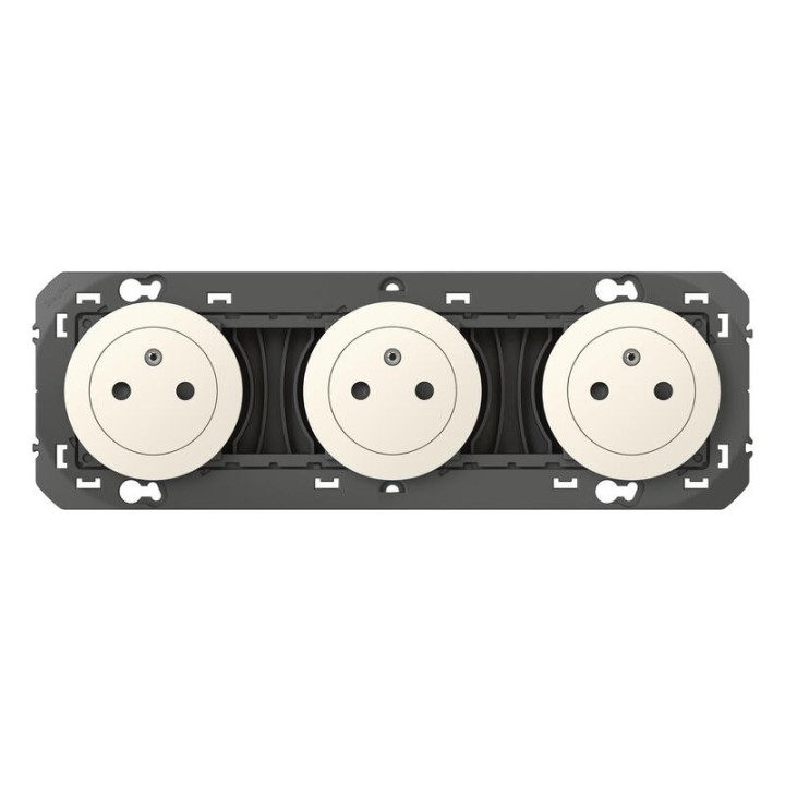 3X2P+T Precablees Blanc