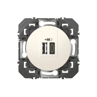 CHARG 2USB A+C 3A 15 W BLANC