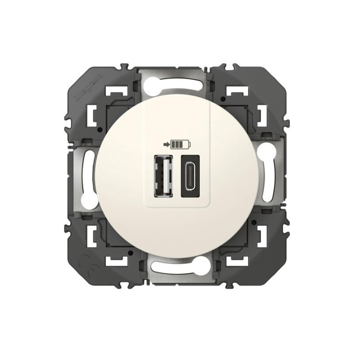 CHARG 2USB A+C 3A 15 W BLANC