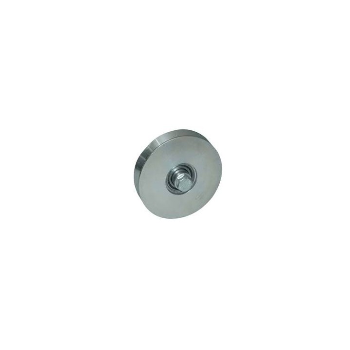 Roue D 120 Avec Axe - 2 R - Gorge Ronde