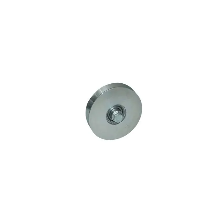 Roue D 120 Avec Axe - 2 R - Gorge Ronde