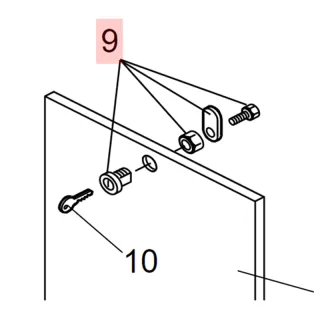 Barriere 620/640 - Groupe Serrure Pour Verrouillage De La Porte Avec Cle