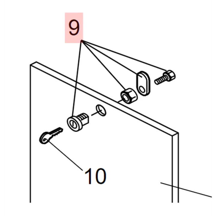 Barriere 620/640 - Groupe Serrure Pour Verrouillage De La Porte Avec Cle