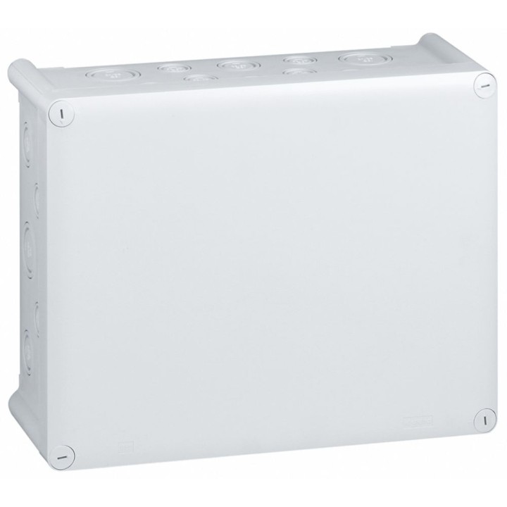 Boîte de dérivation rectangulaire pour presse-étoupe Plexo gris - 360x270x124mm Boîte de dérivation rectangulaire pour presse-étoupe Plexo gris - 360x270x124mm