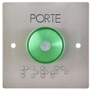 Bouton Poussoir De Sortie Accessibilité, Encastrable, Led, Buzzer, Entraxe 67 Mm