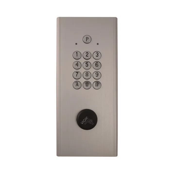 Clavier Code Hausmann +Bouchon 2 Relai Pose En Encastrement Argent