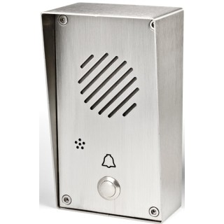 Poste sec. audio, étanche, inox, saillie, 1 BP pour poste type LEF ou LEM