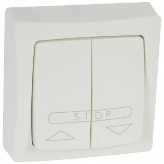 Poussoir Pour Volets Roulants Appareillage Saillie Complet - Blanc