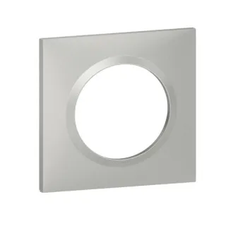 Plaque Carrée Dooxie 1 Poste Finition Effet Aluminium