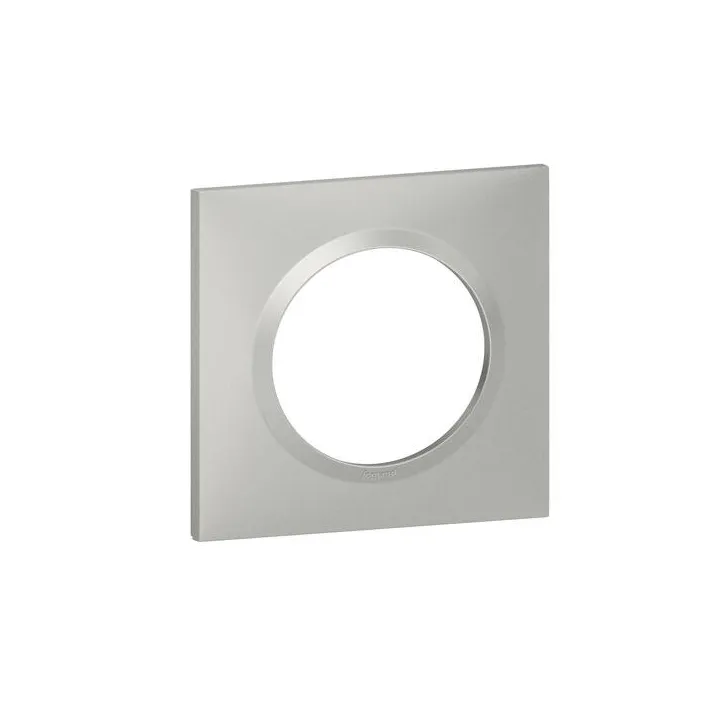 Plaque Carrée Dooxie 1 Poste Finition Effet Aluminium