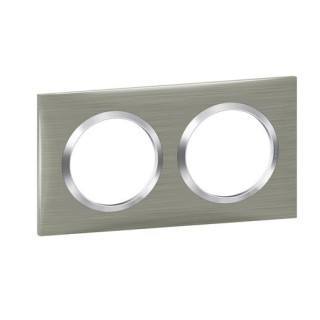 PLAQUE 2P STYLE INOX BROSSE