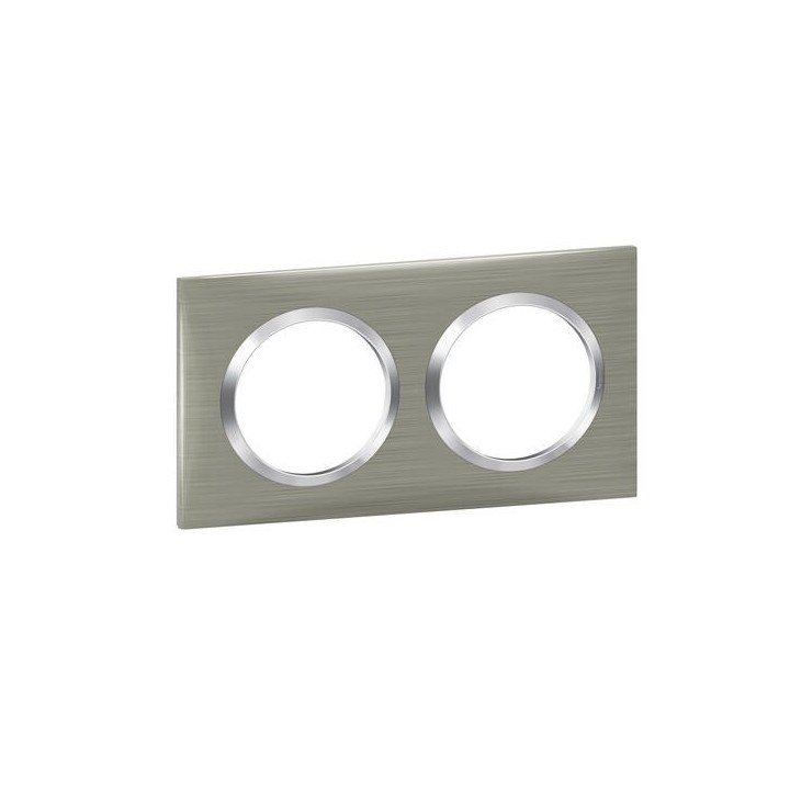 PLAQUE 2P STYLE INOX BROSSE