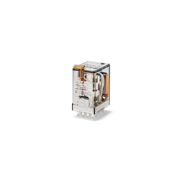 Relais Industriel 4Rt 7A 12V Dc, Bouton Test Et Indicateur Mécanique, Agcdo