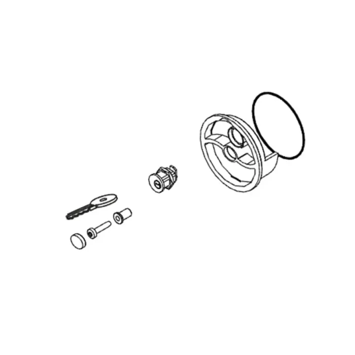 740/741/c851 - deverrouillage exterieur (systeme complet avec cle) 