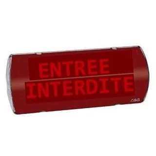 AFF.LUM.''ENTREE INTERDITE'' 12/24V BUZ.