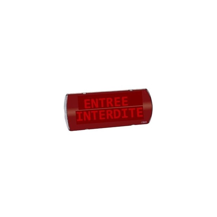 AFF.LUM.''ENTREE INTERDITE'' 12/24V BUZ.