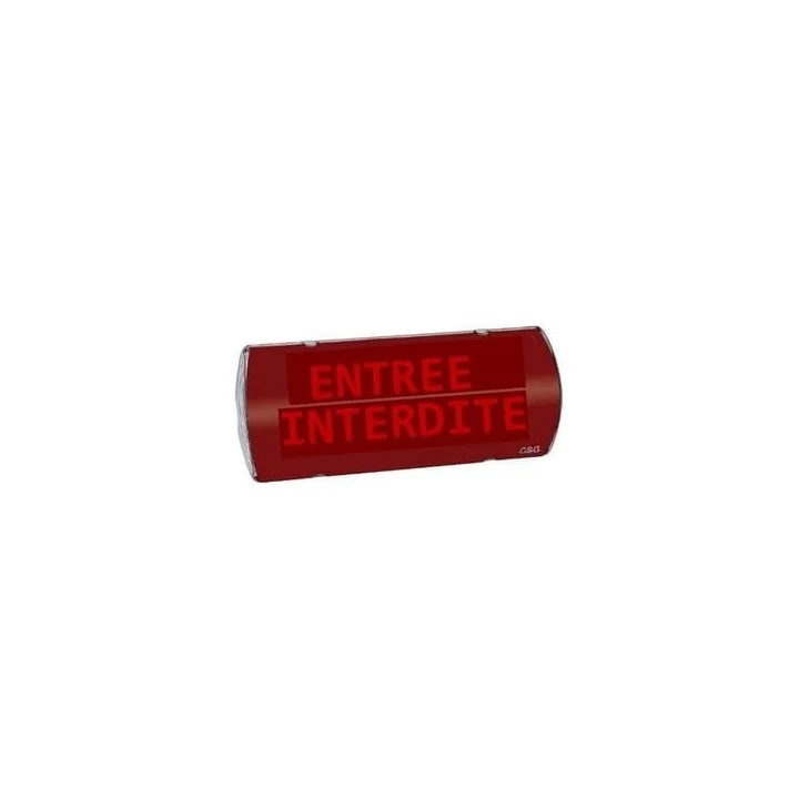 AFF.LUM.''ENTREE INTERDITE'' 12/24V BUZ.