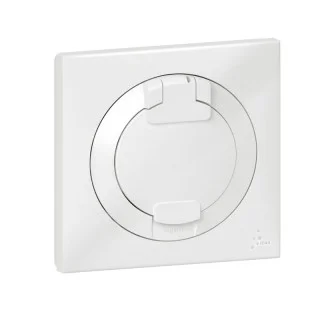 Prise De Courant 2P+T À Puits Dooxie 16A Ip44 Livrée Avec Plaque Carrée Blanche