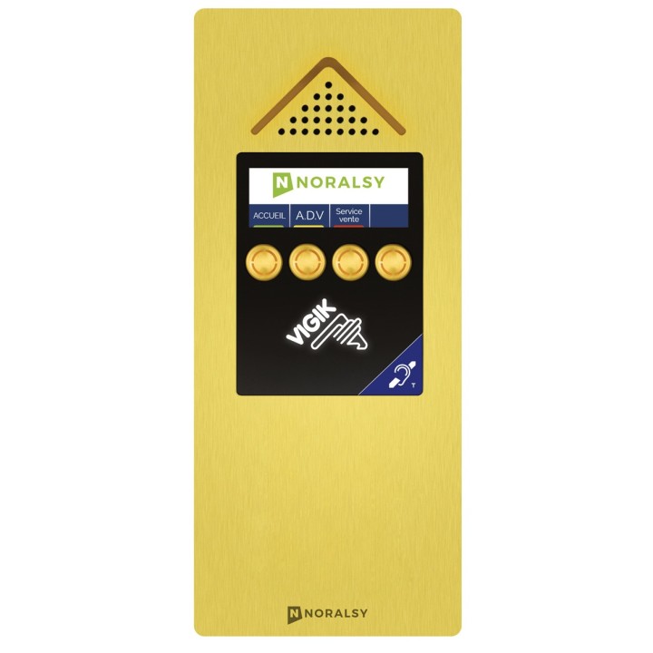Interphone 4G Mini Touch Plus Laiton Pose En Encastrement