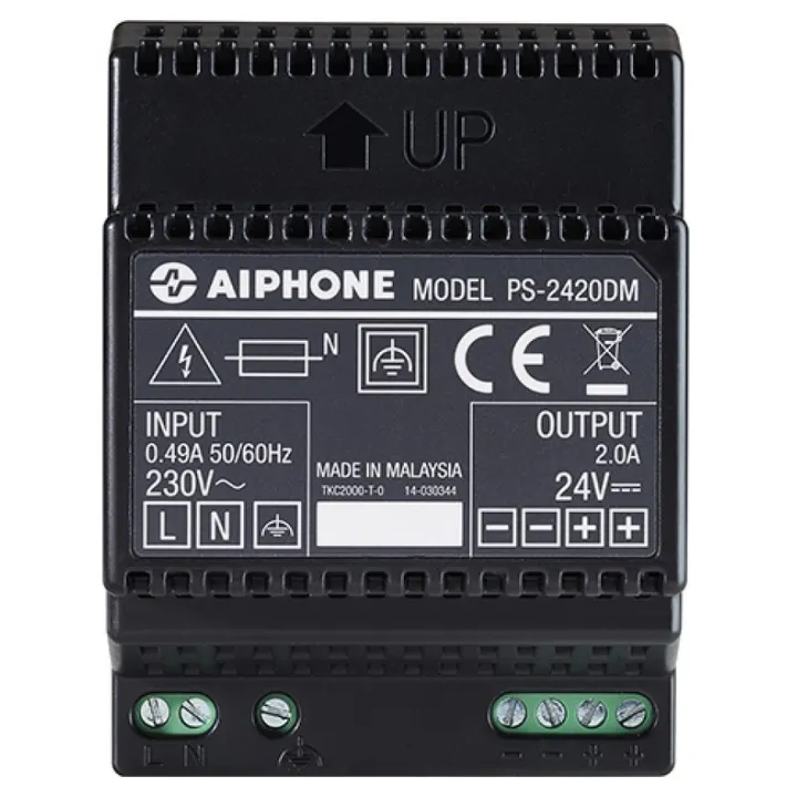 Alimentation Modulaire 230 Vac / 24 Vcc - 2 A, Fixation Rail Din 4 Modules