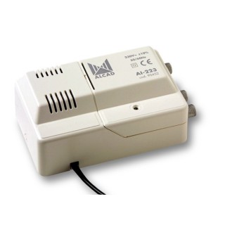 AMPLI d'INTER réseaux cablés 1e-2s x 25dB +VRp. 0-65MHz 9040052*