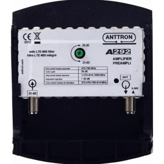 PREAMPLI UHF   filtre LTE     38 dB réglable