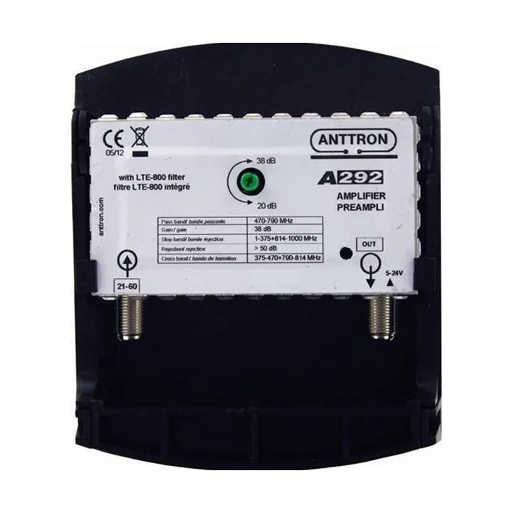 Preamplificateur Uhf Filtre Lte 38 Db Réglable