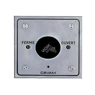 Boitier inox complet avec façade 110*110 et Ø25  norme PMR
