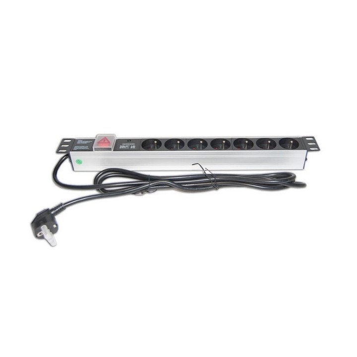 BANDEAU 19'' ELECTRIQUE 1U 8 prises + interrupteur
