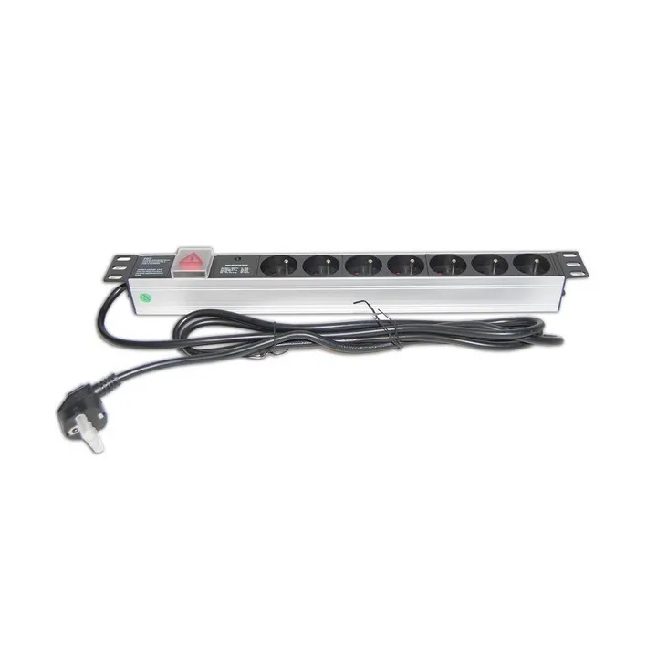 Bandeau 19'S' Electrique 1U 8 Prise + Interrupteur