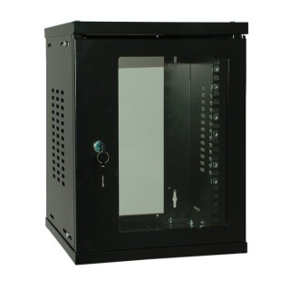 COFFRET mural fixe 10"  8U  NOIR  H.420xl.315xP.300 monté