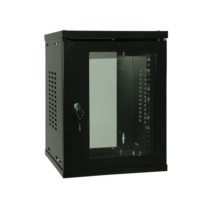 Coffret Mural Fixe 10" 8U Noir H420Xl315Xp300 Monté