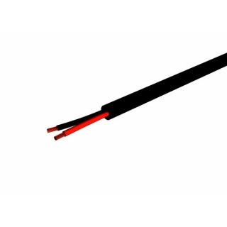 CABLE HP SONO 2 x 1.5mm² ROND  noir le rouleau de 100m