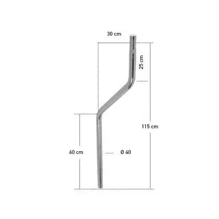Mat Coude En S Diam 40 ''Coude Déport 30'S'S Zinc