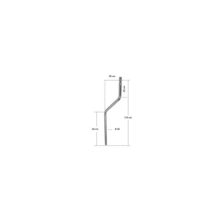 Mat Coude En S Diam.40 ''Coude Déport 30'' Zinc