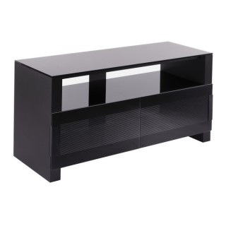 MEUBLE 3 plateaux + 2 portes  NOIR largeur 1100 BILT