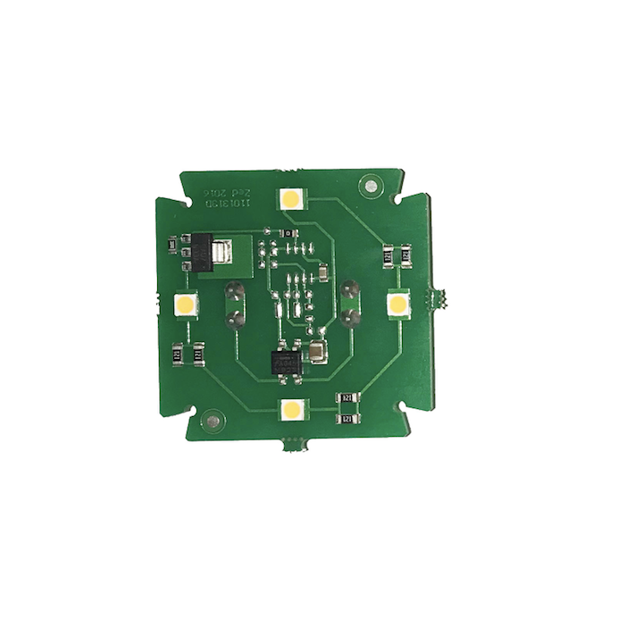 Lanterneau fixe carré - avec 4 leds