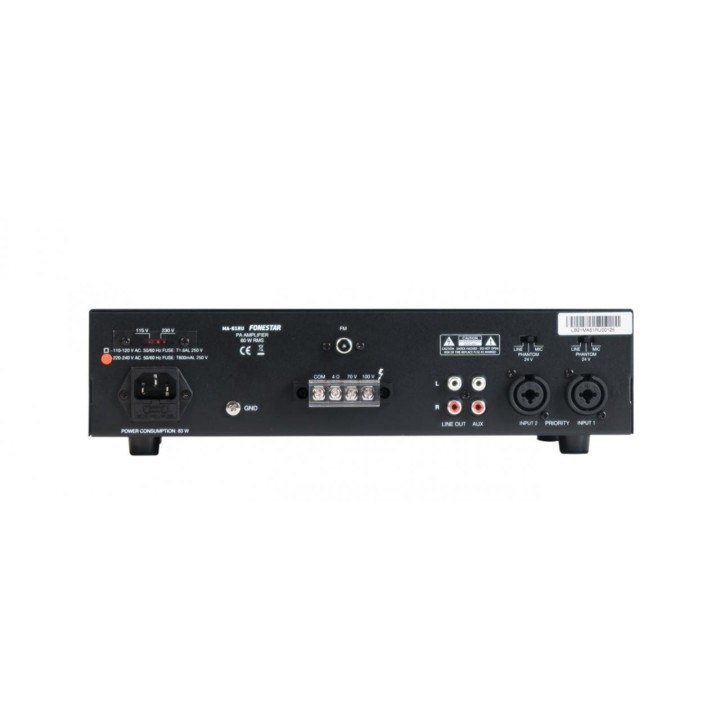 AMPLI 60W  4OHMS / 100V  AVEC USB/SD/MP3 + FM