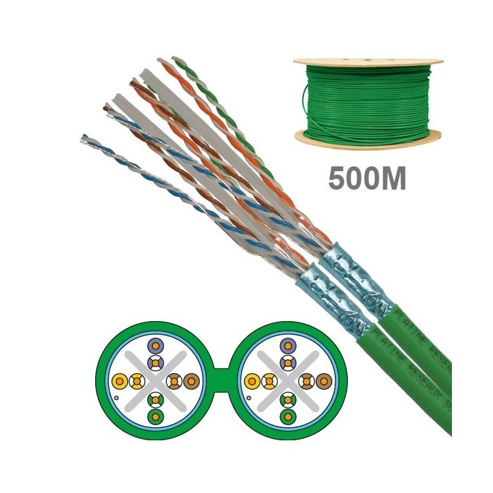 Câble Reseau Cat6 F/Utp 2X4Paire Touret De 500 Mtre 6701