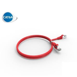 CORDON RJ45 cat6A SFTP  mâle//mâle 1m.    ROUGE*