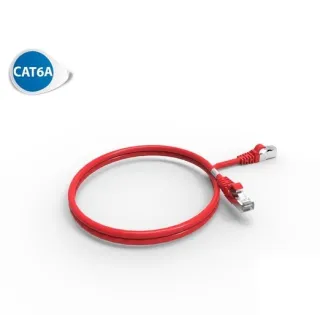 Cordon Rj45 Cat6A Sftp 100Ohms Lsoh Surmoule Rouge Lg 1M