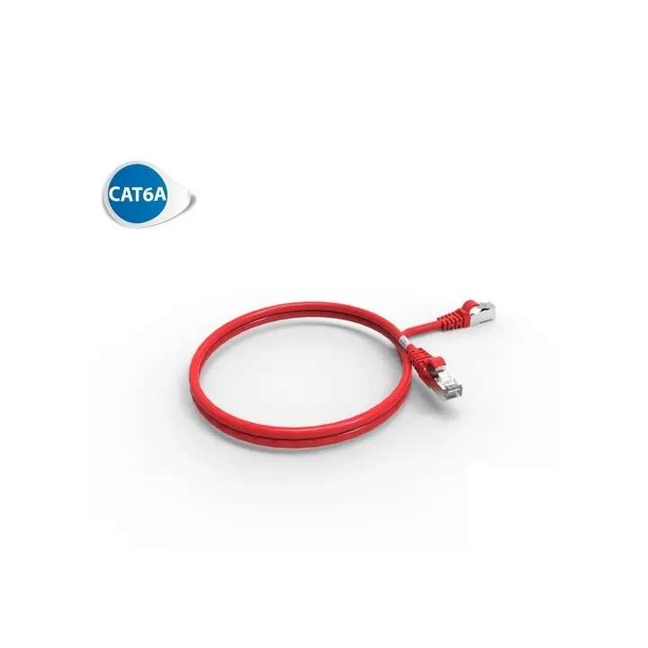 Cordon Rj45 Cat6A Sftp 100Ohms Lsoh Surmoule Rouge Lg 1M
